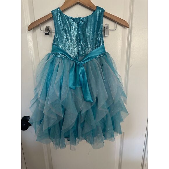 Disney Toddler Girl Multiple Layered & Sequence Girl Dress Size 4 - Picture 6 of 9